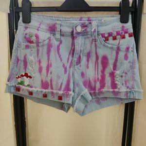 Red My Fruits & Fungi Shorts